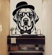 Hipster Dog Wall Decal Dog Decor Dog