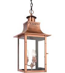 12 Inch Aged Copper Outdoor Hanging Lantern
