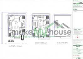 34x43 house plan 34 by 43 front