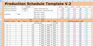 Production Schedule Template Excel Printable Schedule Template