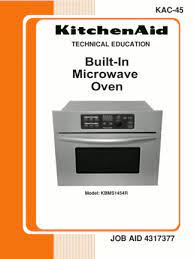 kitchenaid microwave oven service manuals