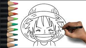 Luffy (kid) One Piece -Tutorial Wie ZEICHNET man ZEICHNEN Lernen für  Anfänger Kinderleicht einfach - YouTube
