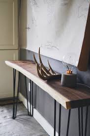 Live Edge Walnut Narrow Console Table