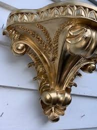 Vintage Ornate Gold Gilt Wall Shelf