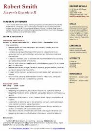I need a best job resume to change my career. Accounts Executive Resume Samples Qwikresume