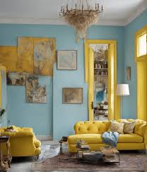 color sofa goes with light blue walls