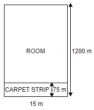 the cost of carpeting a room 15 m long