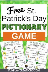 day pictionary words free printable game