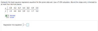 Least Squares Regression Equation