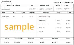 Paycheck Sample Template Printable Pay Stub Template Free Sample