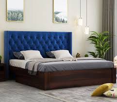 Drewno Sheesham Wood Upholstered Bed
