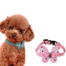 2 pcs dog bow collar small dog teddy