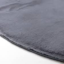 coella faux fur carpet round grey