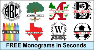 free monogram maker custom font