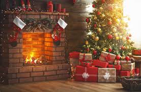 Interior Classic Christmas Tree Fireplace Photography