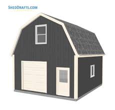 20 24 Gambrel Roof Barn Shed Plans