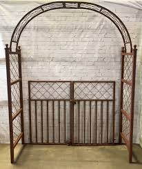 metal henry arbor with gate posts