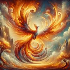 majestic phoenix soaring in dreamlike