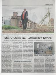 Und sie haben bereits den garten zerwühlt.: Alter Botanischer Garten Kiel Presse