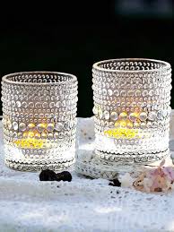 24 Pcs Votive Candle Holders Glass Tea