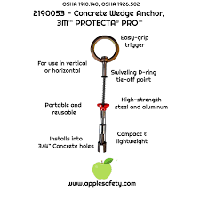 2190053 Concrete Wedge Anchor 3m Protecta Pro