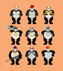 Available in a range of colours and styles for men, women, and everyone. Panda Gangster Gang Set Cool Bear Gang Of Bandits Swag Gangsta Royalty Free Cliparts Vectors And Stock Illustration Image 163701987