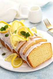 lemon loaf cake with lemon glaze