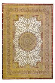 a masterpiece persian qum silk rug