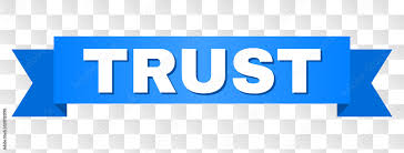 blue tape vector banner with trust