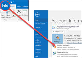 delete an email account from outlook