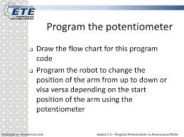 Ppt Program Potentiometer In Autonomous Mode Powerpoint