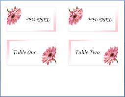 Free Printable Table Tent Template Word 1950