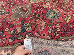6x9 antique oriental rug hand knotted
