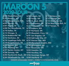 Maroon 5 Announce Mega 2020 Us Summer Tour