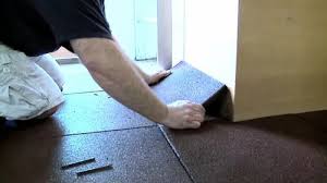 double charged gym rubber tiles