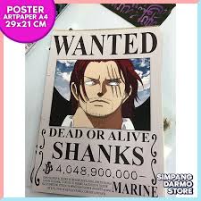 Gambar poster buronan one piece hd. Poster One Piece Buronan Shanks Wanted Bounty Terbaru Straw Hat Shopee Indonesia