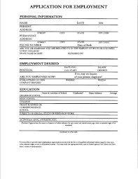Resume Forms To Fill Out