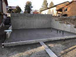 Stepped Concrete Foundation On A Slope