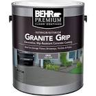 Premium Granite Grip Interior/Exterior Concrete Coating in Gray, 3.79L 65001C Behr