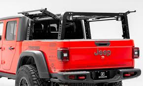 The jeep gladiator truck cap is a part of a.r.e's cx classic series. 2019 2021 Jeep Gladiator Overland Access Rack With Two Lifting Side Gates Without Factory Trail Rail