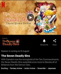 Revival of the demon clan. The Seven Deadly Sins Season 4 Coming To Netflix In August 2020 What S On Netflix
