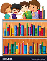 Image result for library shelving cartoon