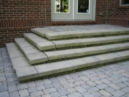 Brick Paver Patio Steps Porch Step