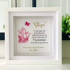 personalised friendship frame ships