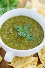 hatch green chile salsa verde y tangy salsa with roasted chilies tomatillos and
