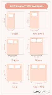 Bed Size Guide Australian Standard
