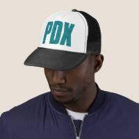 pdx letters portland airport carpet trucker hat uni size large white and black