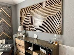 Geometric Wood Art Wood Wall Art Rustic