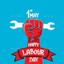 1 May Happy Labor Day gambar png