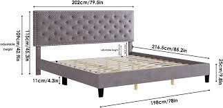 king bed frame upholstered